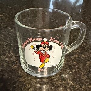 Vintage Disney Mickey Mouse Club 1955 glass mug